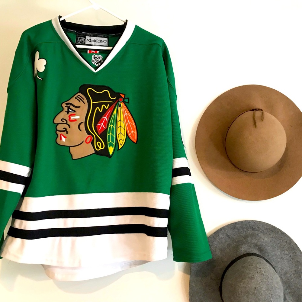 Blackhawks Jersey Green Saint Paddy’s day Patrick Kane Jersey #88